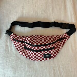 Vans Ward Red and White Checkered Belt Bag
